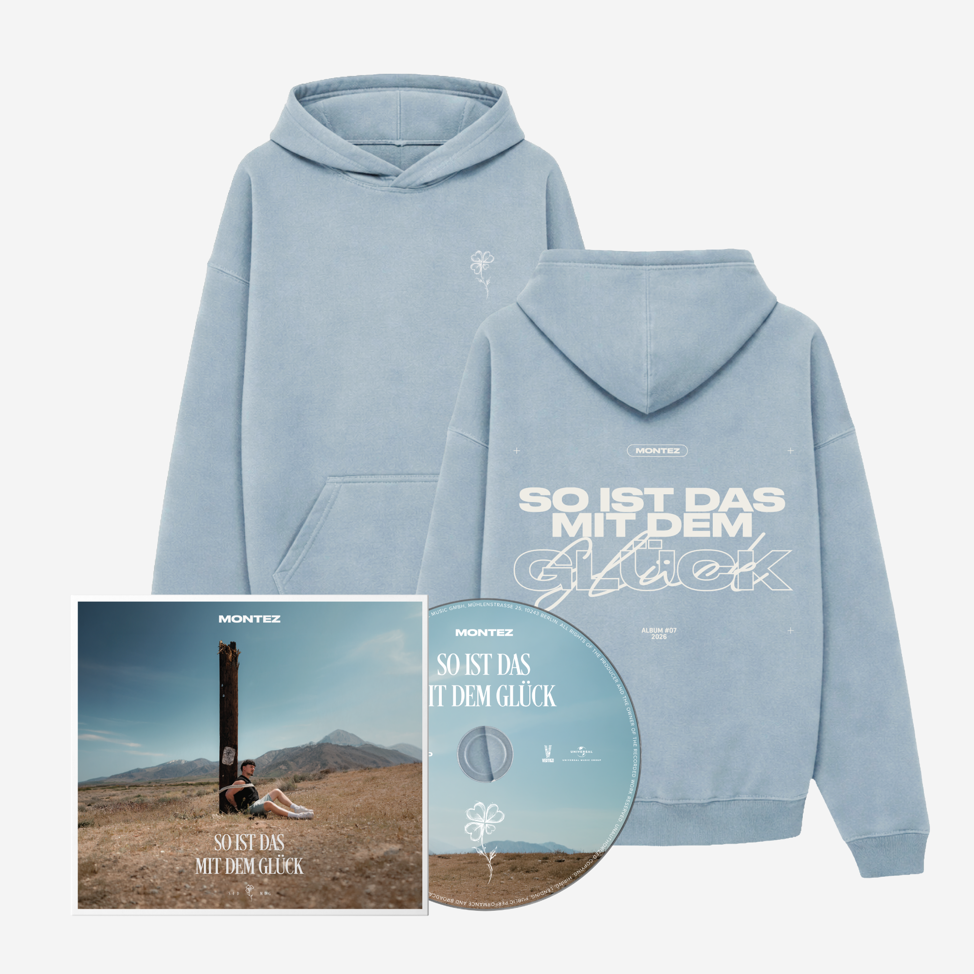 Montez So ist das mit dem Glück CD + Hoodie "Glück" Hellblau 446728